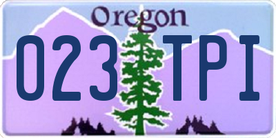 OR license plate 023TPI