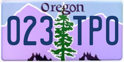OR license plate 023TPO