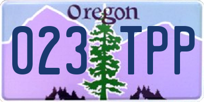 OR license plate 023TPP
