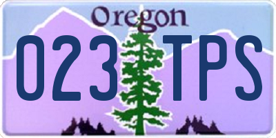 OR license plate 023TPS