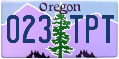 OR license plate 023TPT