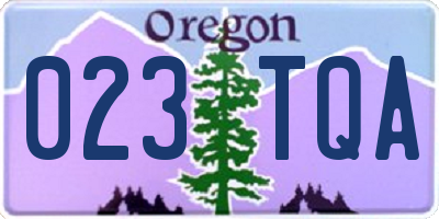 OR license plate 023TQA