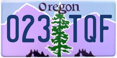 OR license plate 023TQF