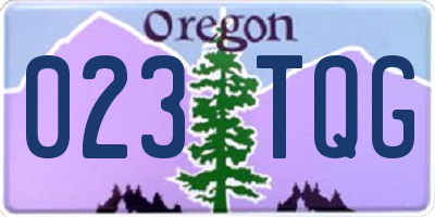 OR license plate 023TQG