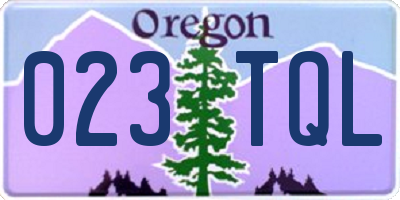 OR license plate 023TQL