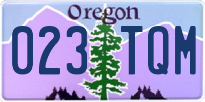 OR license plate 023TQM