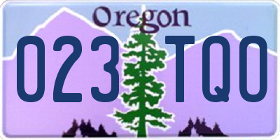 OR license plate 023TQO