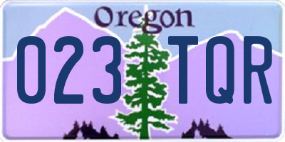 OR license plate 023TQR