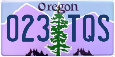 OR license plate 023TQS