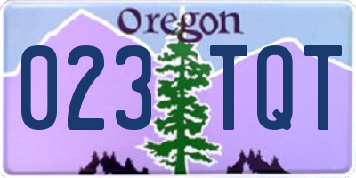 OR license plate 023TQT
