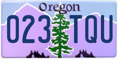 OR license plate 023TQU