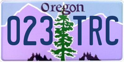 OR license plate 023TRC