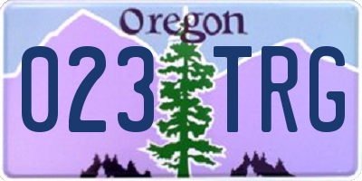 OR license plate 023TRG