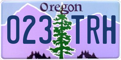 OR license plate 023TRH
