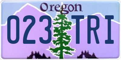 OR license plate 023TRI