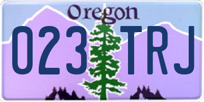 OR license plate 023TRJ