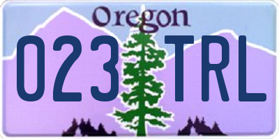 OR license plate 023TRL