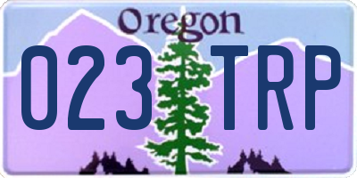 OR license plate 023TRP