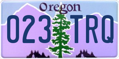 OR license plate 023TRQ