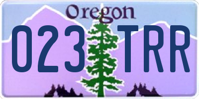 OR license plate 023TRR