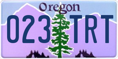 OR license plate 023TRT