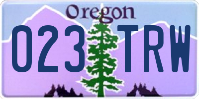 OR license plate 023TRW