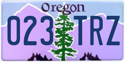 OR license plate 023TRZ