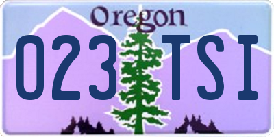OR license plate 023TSI