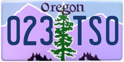 OR license plate 023TSO