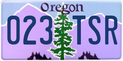 OR license plate 023TSR