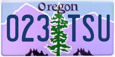 OR license plate 023TSU