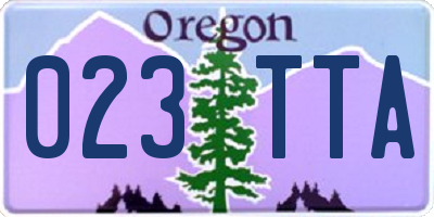 OR license plate 023TTA