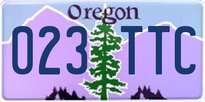 OR license plate 023TTC
