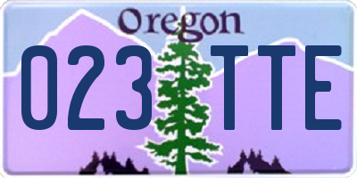 OR license plate 023TTE