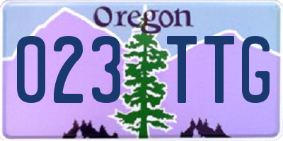 OR license plate 023TTG