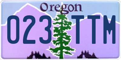 OR license plate 023TTM