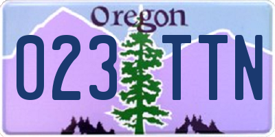 OR license plate 023TTN