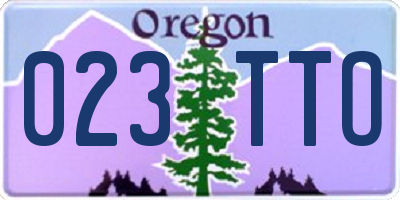 OR license plate 023TTO