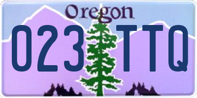 OR license plate 023TTQ