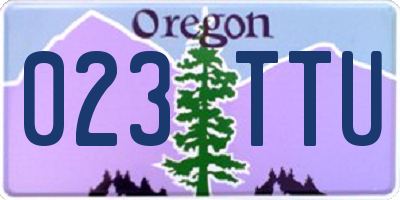 OR license plate 023TTU