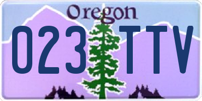 OR license plate 023TTV