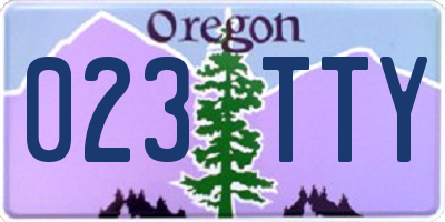 OR license plate 023TTY
