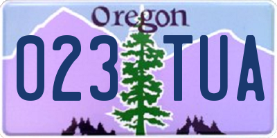 OR license plate 023TUA