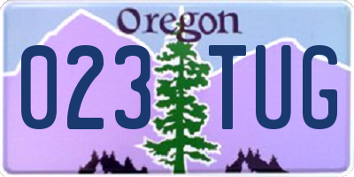 OR license plate 023TUG