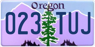 OR license plate 023TUJ
