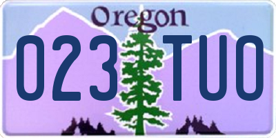 OR license plate 023TUO