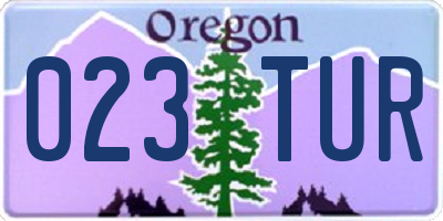 OR license plate 023TUR