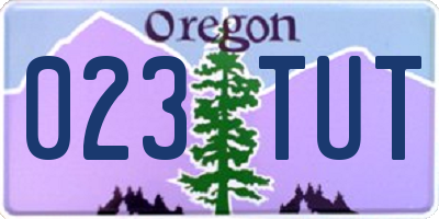 OR license plate 023TUT