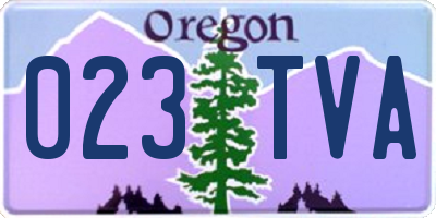 OR license plate 023TVA