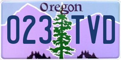 OR license plate 023TVD
